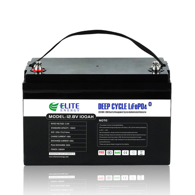 باتری قابل شارژ LFP 12V 100Ah لیتیوم یون 5000 چرخه برای ESS