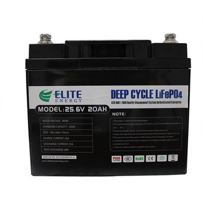 باتری 4000 تا 6000 بار 512Wh 20Ah 24V LiFePO4 برای ذخیره انرژی