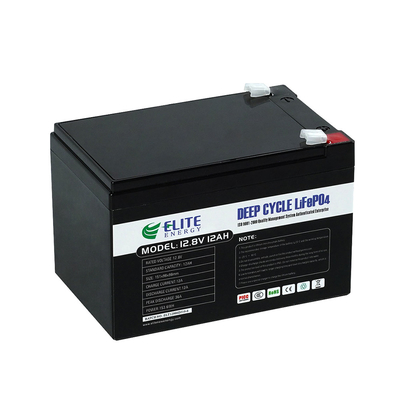 بسته باتری 12 ولتی ذخیره انرژی خورشیدی LFP 12.8 ولتی 12 آمپر ساعتی LiFePO4 قابل شارژ