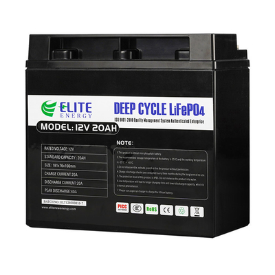باتری لیتیوم یونی 12 ولت 20 آمپر ساعتی الیت LFP، باتری لیتیوم یونی LiFePO4 چرخه عمیق
