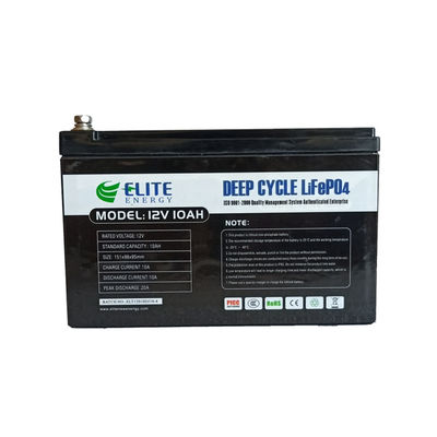 باتری قابل شارژ لیتیوم قابل حمل 12 ولت 10 آمپر LiFePO4 IP54 128 وات